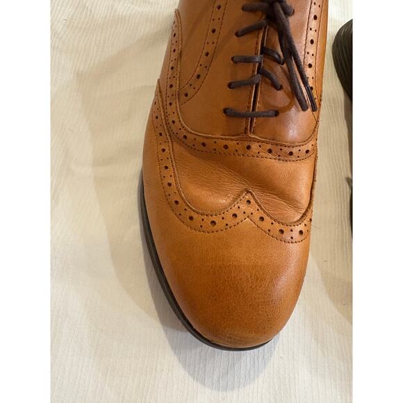 Wolf & Shepherd Men's 8 Crossover Wingtip Italian Leather Hybrid Dress Shoes - Picture 3 of 16